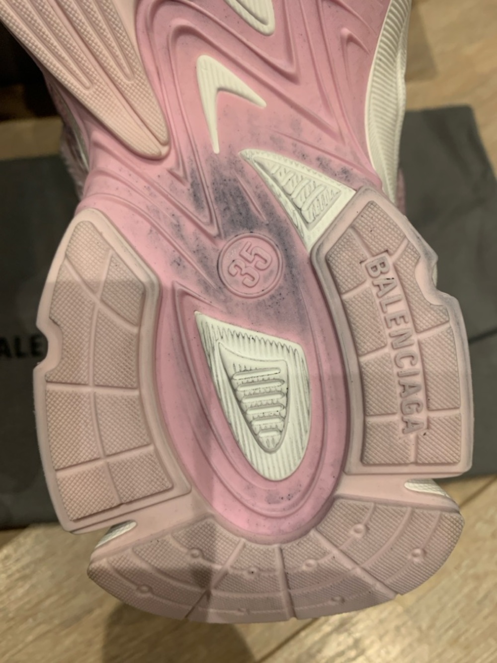 Balenciaga Pink Sneakers Knit Upper Chunky Sole Size 35 - Picture 8 of 9